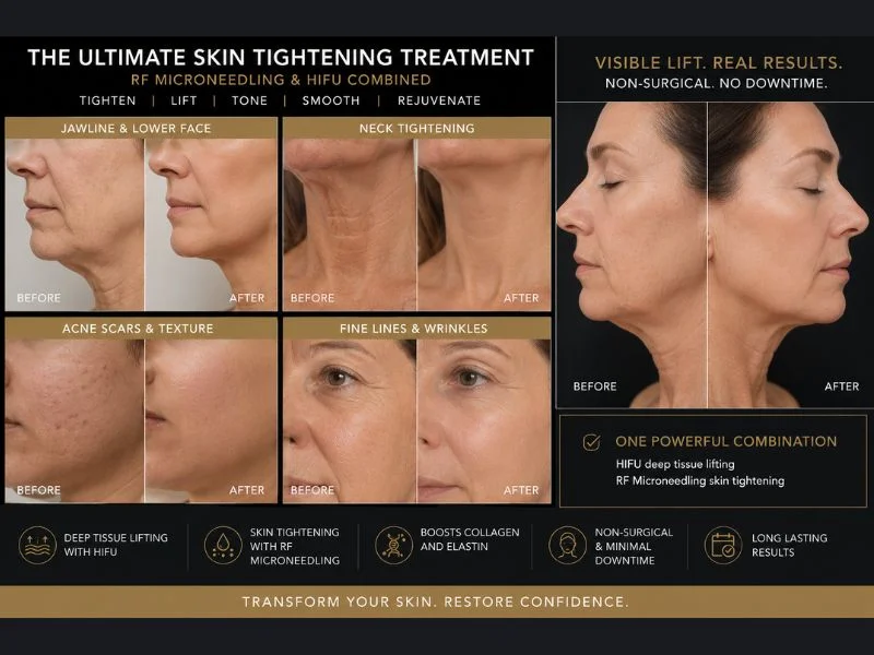 Results of combined treatment for the ultimate skin tightening treatment Newton Mearns